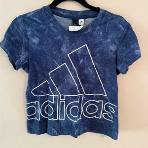 Adidas Women’s Distressed Blue Logo Tee